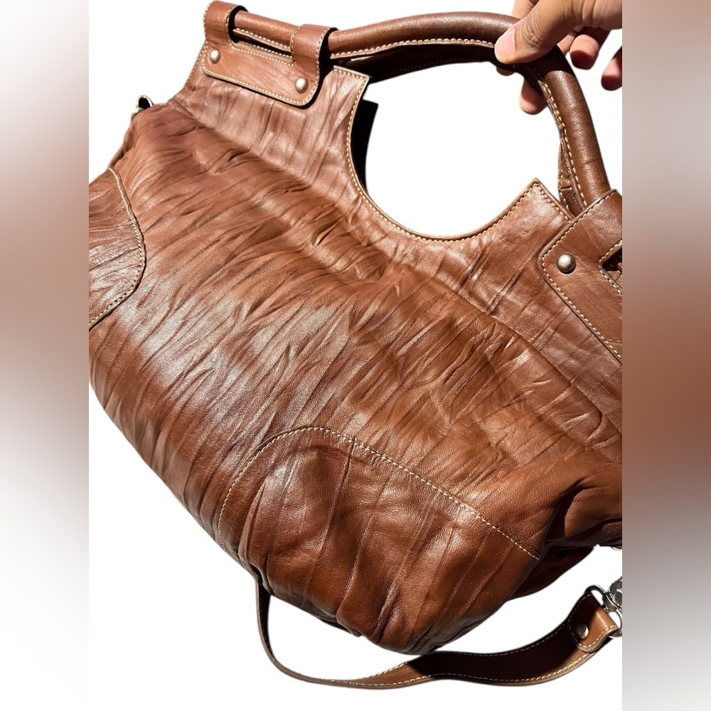 Clark’s England Soft Brown Leather Hobo Handbag/Shoulder Bag - Picture 3 of 16